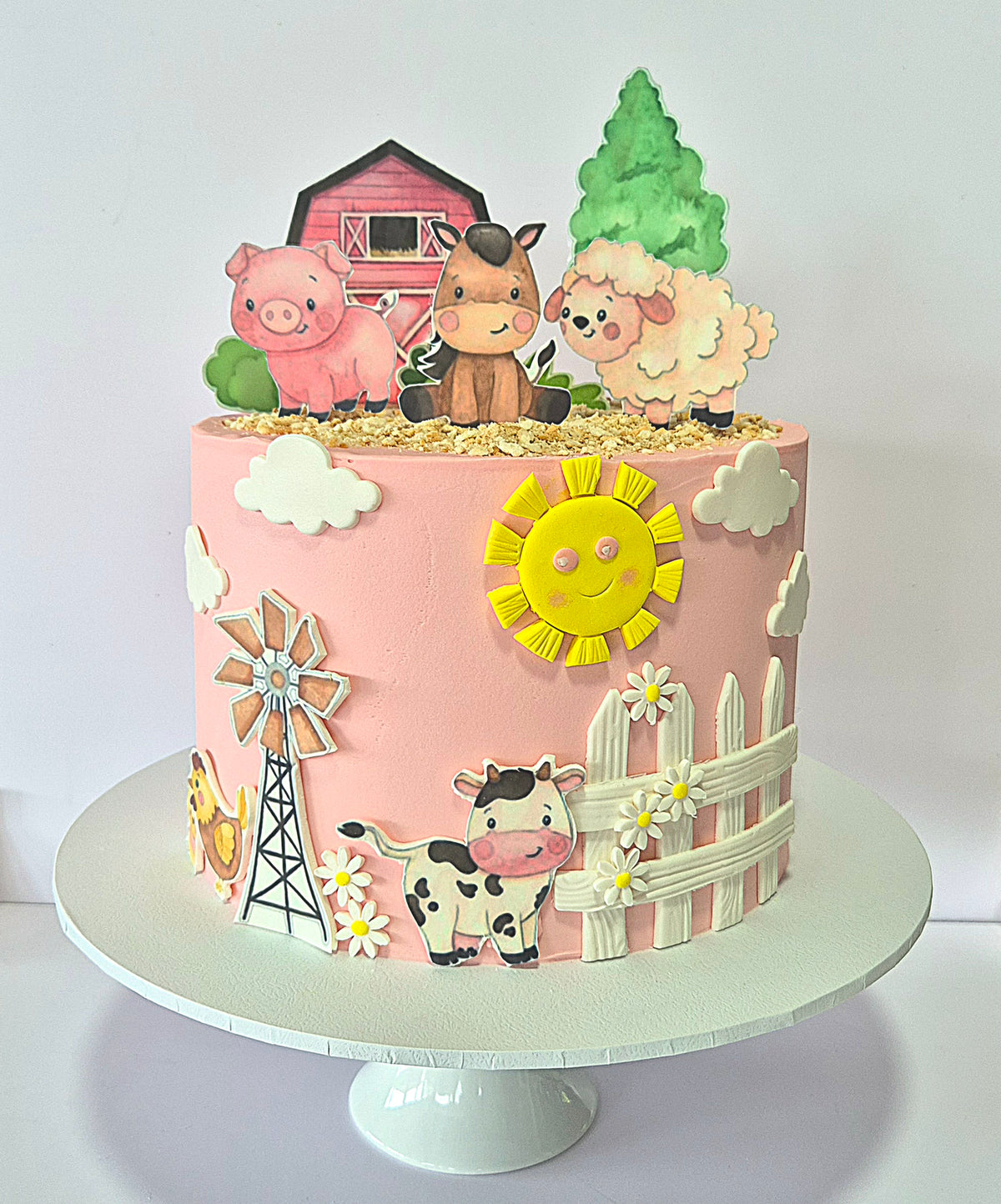 Kids Cake - Pink Farm